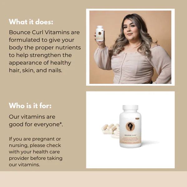 Bounce Curl Hair Vitamins with Nigella Sativa - 60 Capsules - Curly Stop