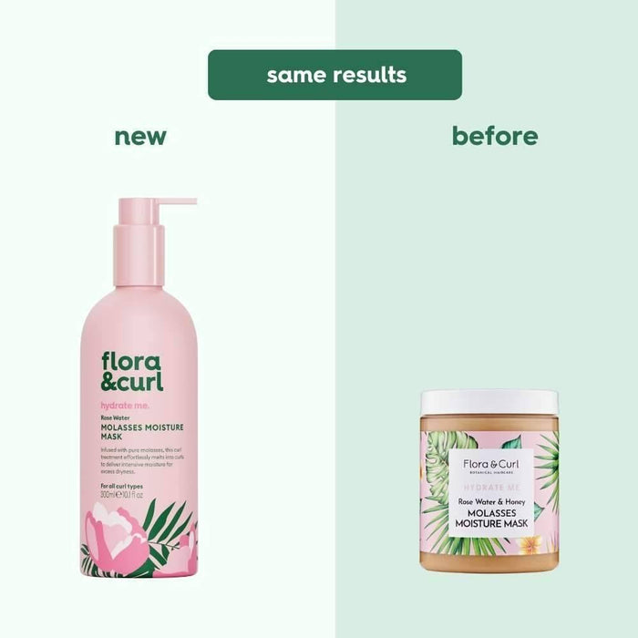Flora & Curl Hydrate Me Rose Water Molasses Moisture Mask 300ml - Curly Stop