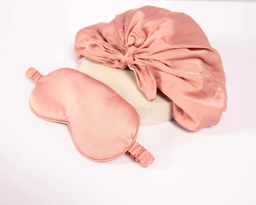 Only Curls Satina Lined Hair Turban & Sleep Mask Set - Curly Stop