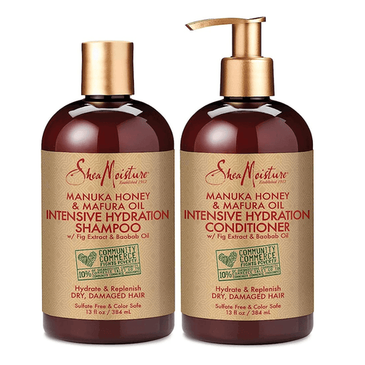 Shea Moisutre Manuka Honey & Mafura Oil Pack Champú y Aconcionador - Curly Stop