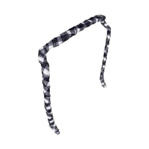 Zazzy Bandz Gingham in White and Black - Curly Stop